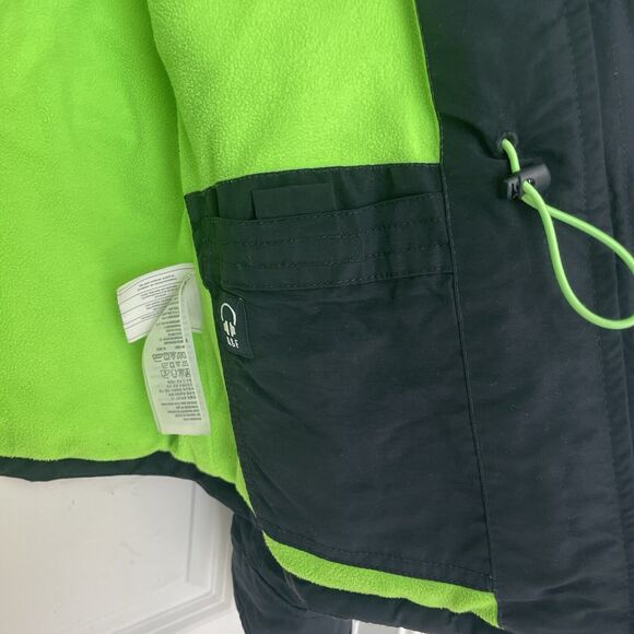Abercrombie & Fitch Jacket Womens Large All Weather Warrior Full Zip Black Green - Picture 6 of 8